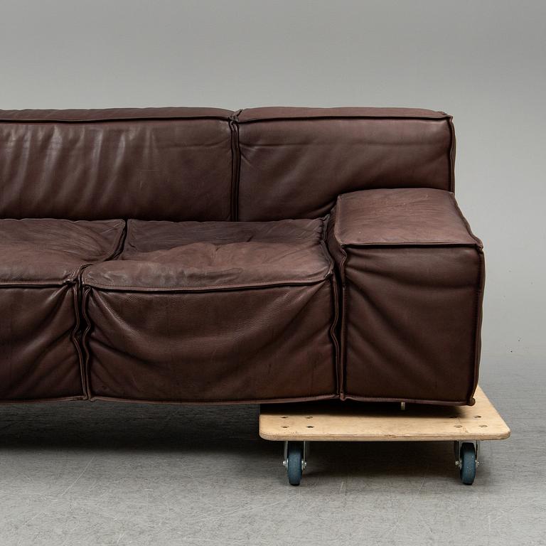 CLAESSON KOIVISTO RUNE, a leather covered 'Boxplay' sofa from Swedese.