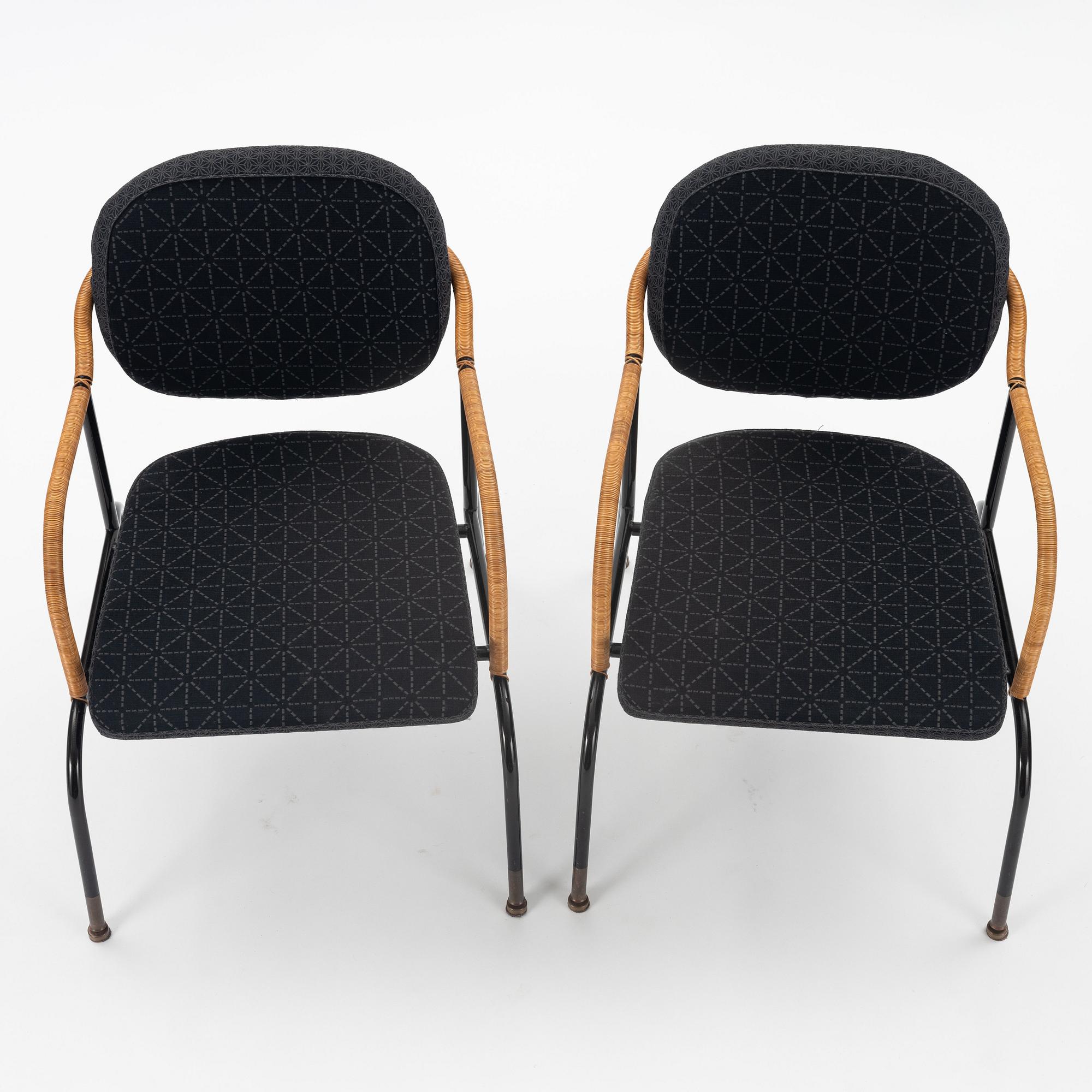 Mats Theselius, a pair of easy chairs, 'The Bamboo King', ed. 171-172/360, Källemo, Sweden, post 2000.