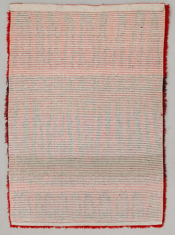 A Finnish long pile rug designed in the 1960s by Ulla Härkönen. Circa 157 X 111 cm.