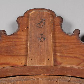 SPEGEL, senbarock, Busch & Echtler, märkt med Göteborgs hallstämpel, omkring 1700-talets mitt.