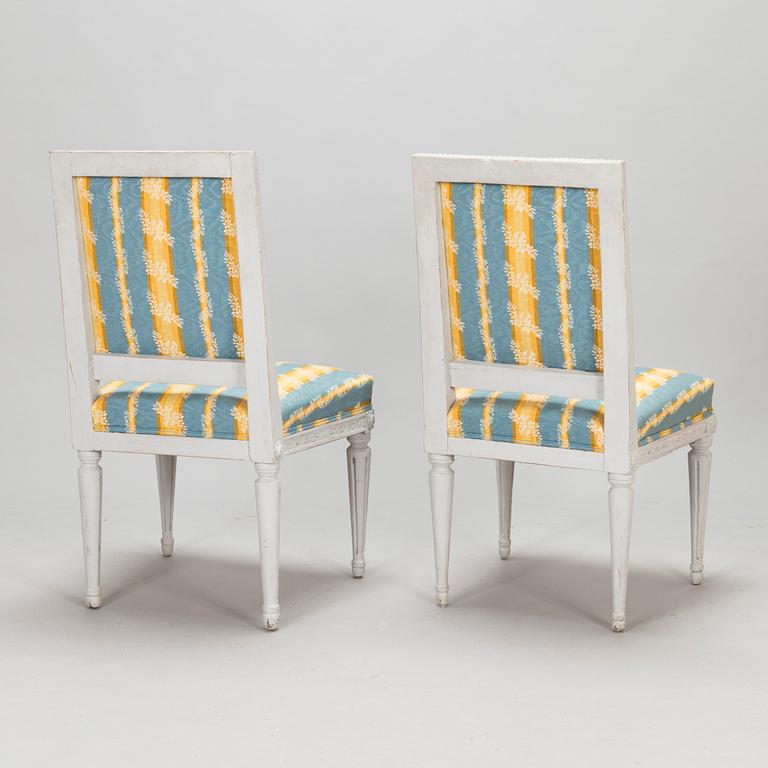 Two early 19th century late Gustavian chairs.
