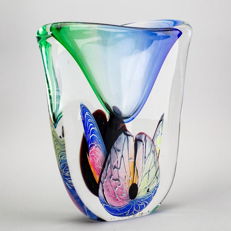 Vase, Murano, signed, height 35 cm, glass.