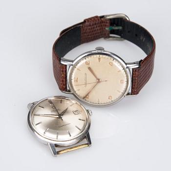 ARMBANDSUR, 2 st, herr, Omega och Jaeger le Coultre.