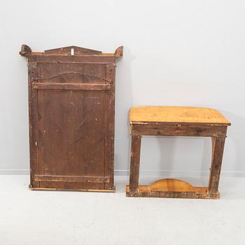 Konsolbord med spegel Senempire 1800-talets  mitt.