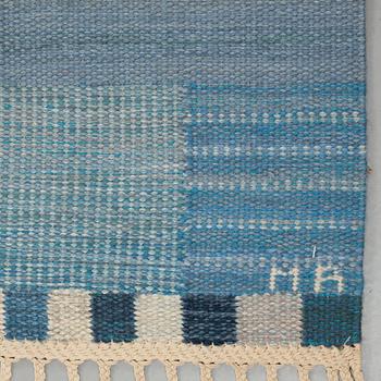 Marianne Richter, A CARPET, "Fasad blå", flat weave, ca 305 x 190 cm, signed AB MMF MR.