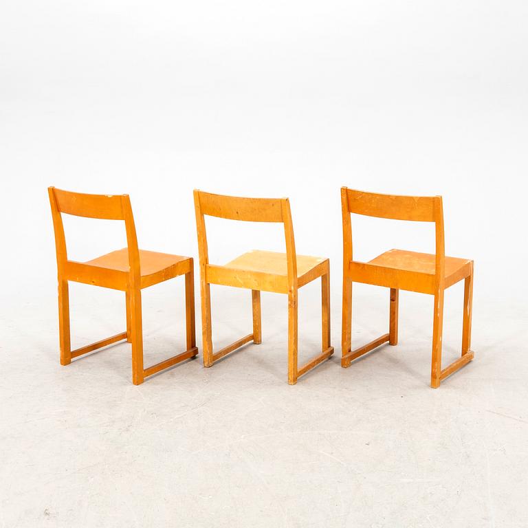 Sven Markelius, chairs, 8 pieces, "Orkesterstolen", mid/second half of the 20th century.