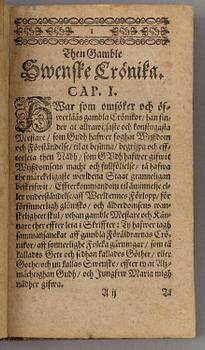 A BOOK, Johannes Messenius, Stockholm, 1643.