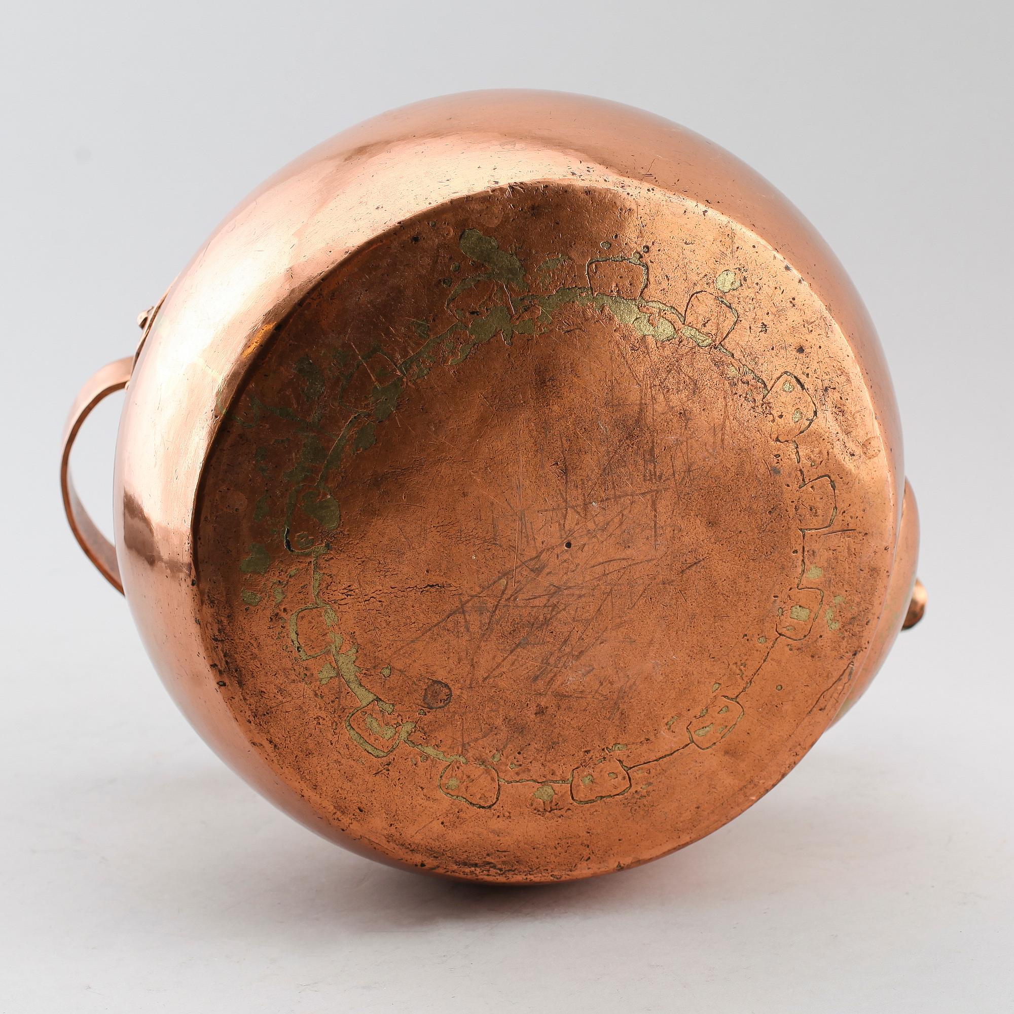 KAFFEKANNA, koppar, tidigt 1800-tal.