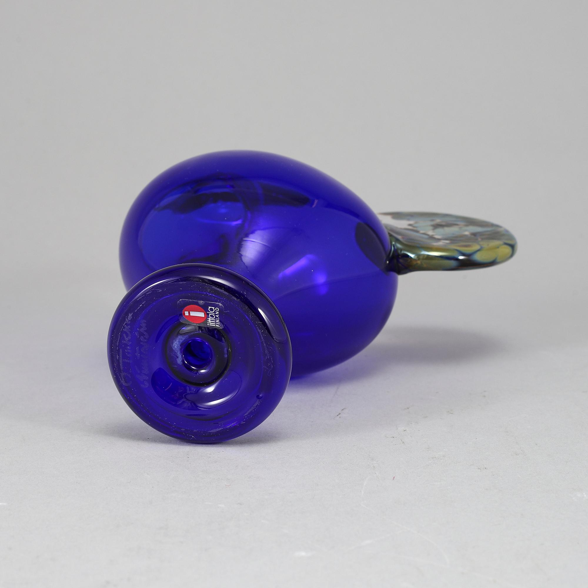 OIVA TOIKKA, LASILINTU, "Juhlakukko", signeerattu O. Toikka, Nuutajärvi 1997 25 v.