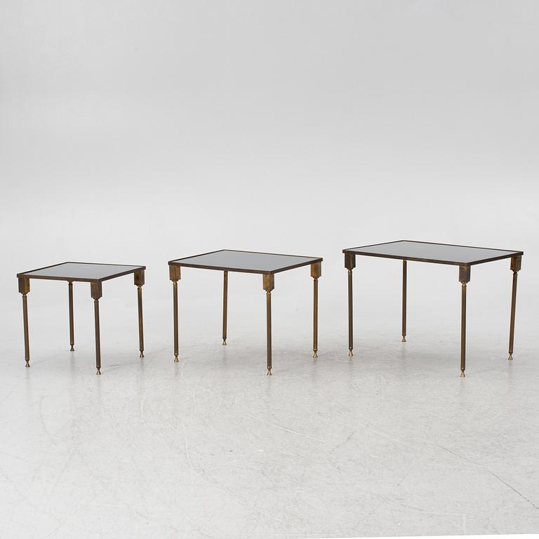 A three.piece nesting table, second half of the 20th century.