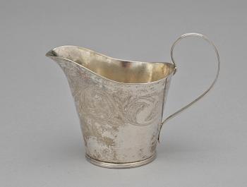 GRÄDDKANNA, silver, otydliga mästarstämplar, 1811. Vikt 93 g.