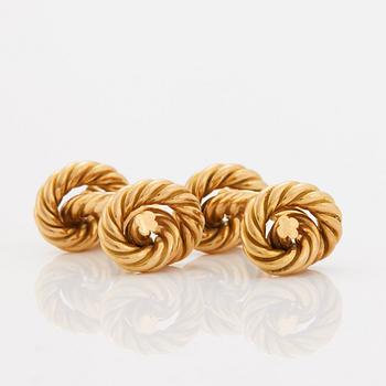 A pair of 1950/60's 'Cordage Noued' cuff-links by Hermès.
