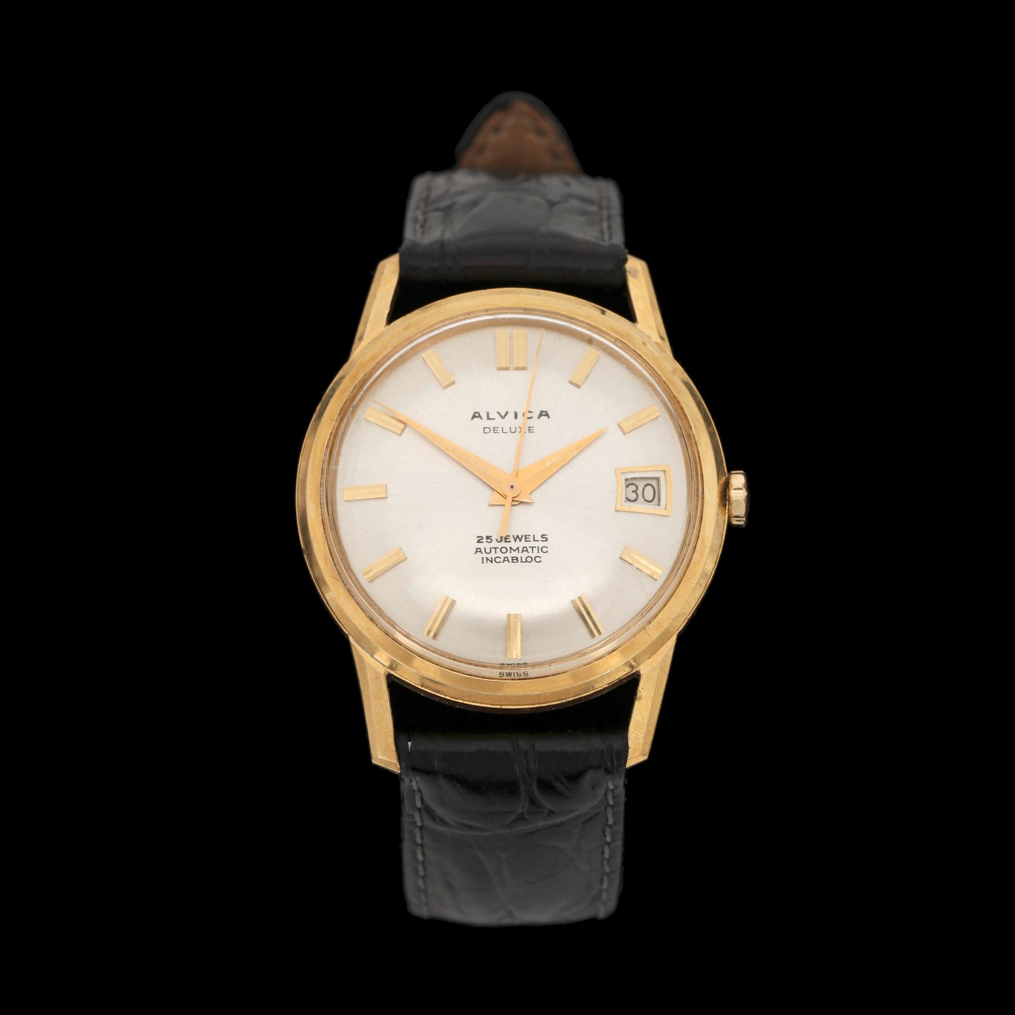 ALVICA, Deluxe, herr, 18k guld, automatic, 1950/60-tal.