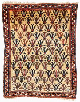 An antique Afshar rug, c 179 x 138 cm.