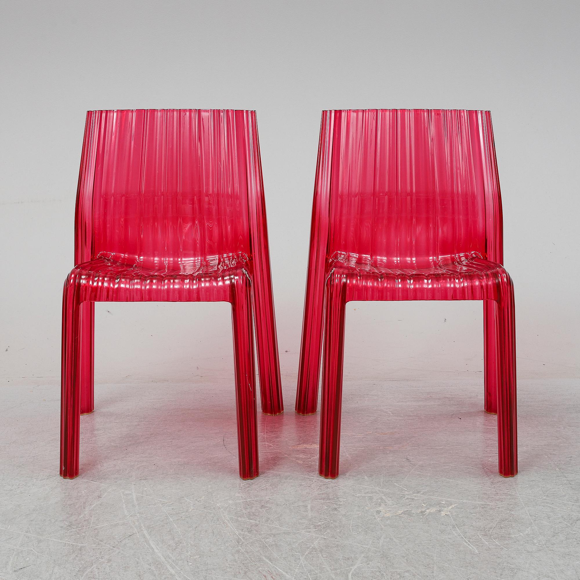 PATRICIA URQUIOLA, 8 'Frilly'  chairs, Kartell, designed 2008.