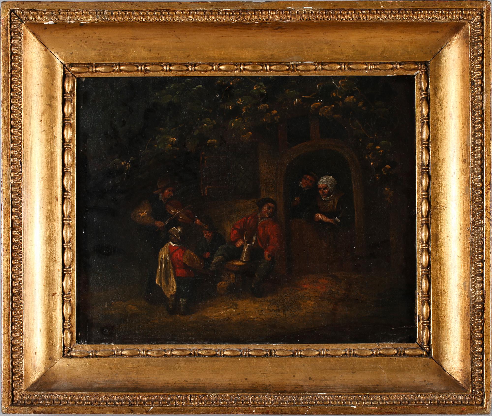 DAVID TENIERS, efter, olja på pannå, 1800-tal.