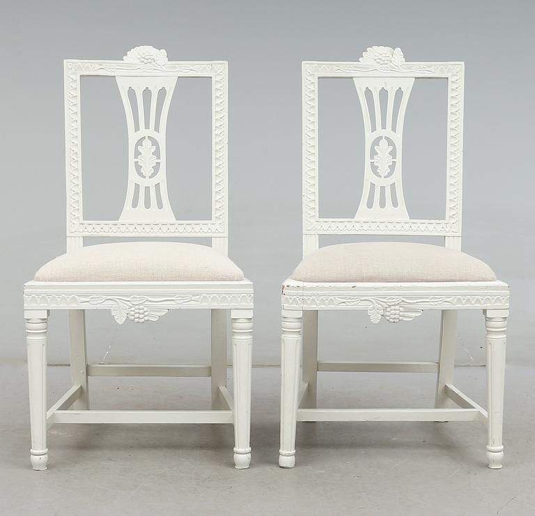 STOLAR, 1 par, gustavianska, omkring år 1800.