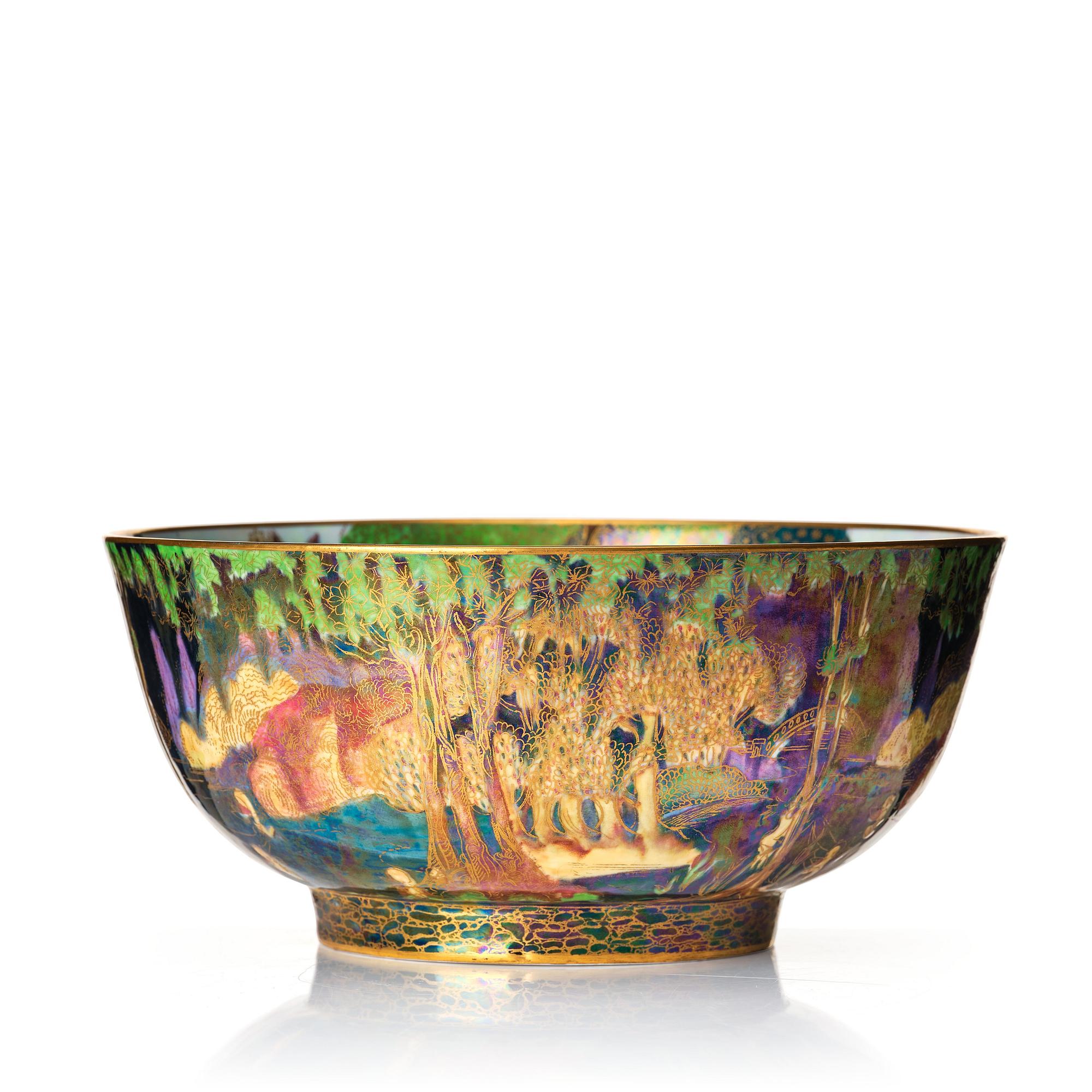 Daisy Makeig Jones, a "Fairyland lustre", "z4968" porcelain bowl, Wedgwood, England 1920-30's.