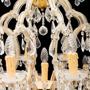 A 26 light celing lamp, Maria Theresa style, late 20th century.