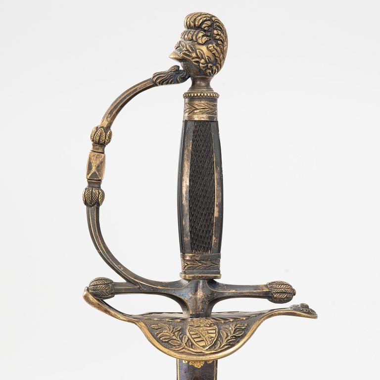 A small sword, Saxony, 19th century.