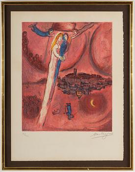 MARC CHAGALL (After), lithograph in colours, 1975, on Arches paper, signed in pencil and numbered 89/200.