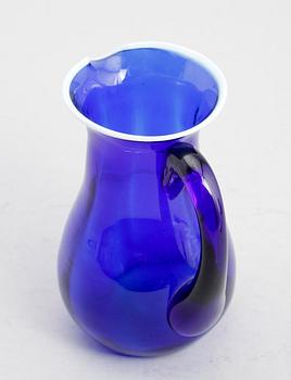 KANNA, blått glas, Göteborgs Glasbruk, 1800-tal.