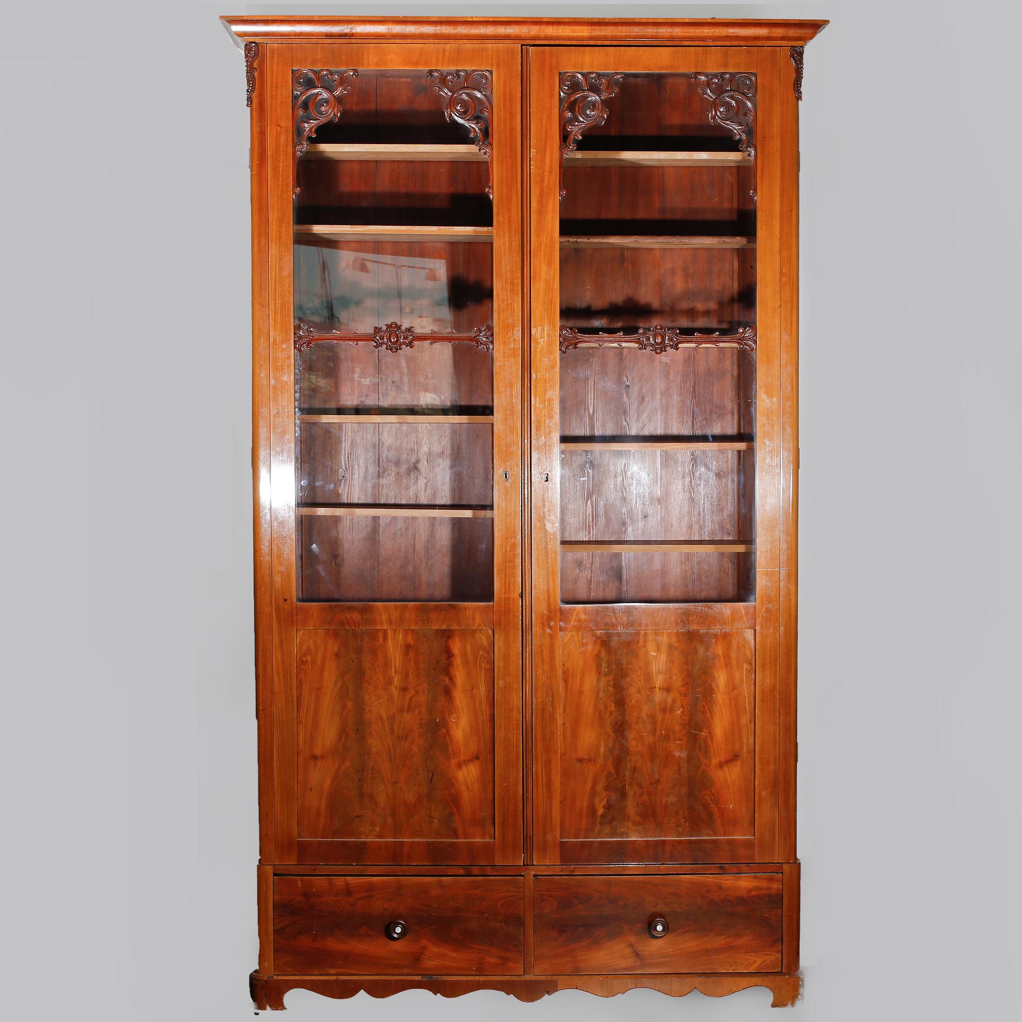 BOKSKÅP, 1800-talets mitt/andra hälft.