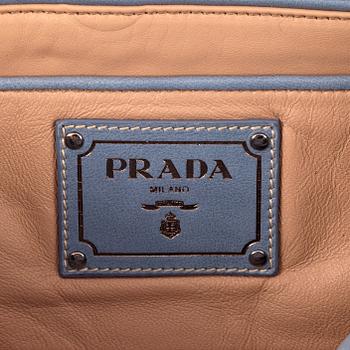 PRADA, a pale blue leather purse.