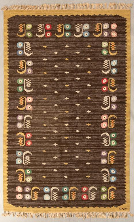 Matta, rölakan signerad SW (Solveig Westerberg), "Le Petite" ca 310x193 cm.