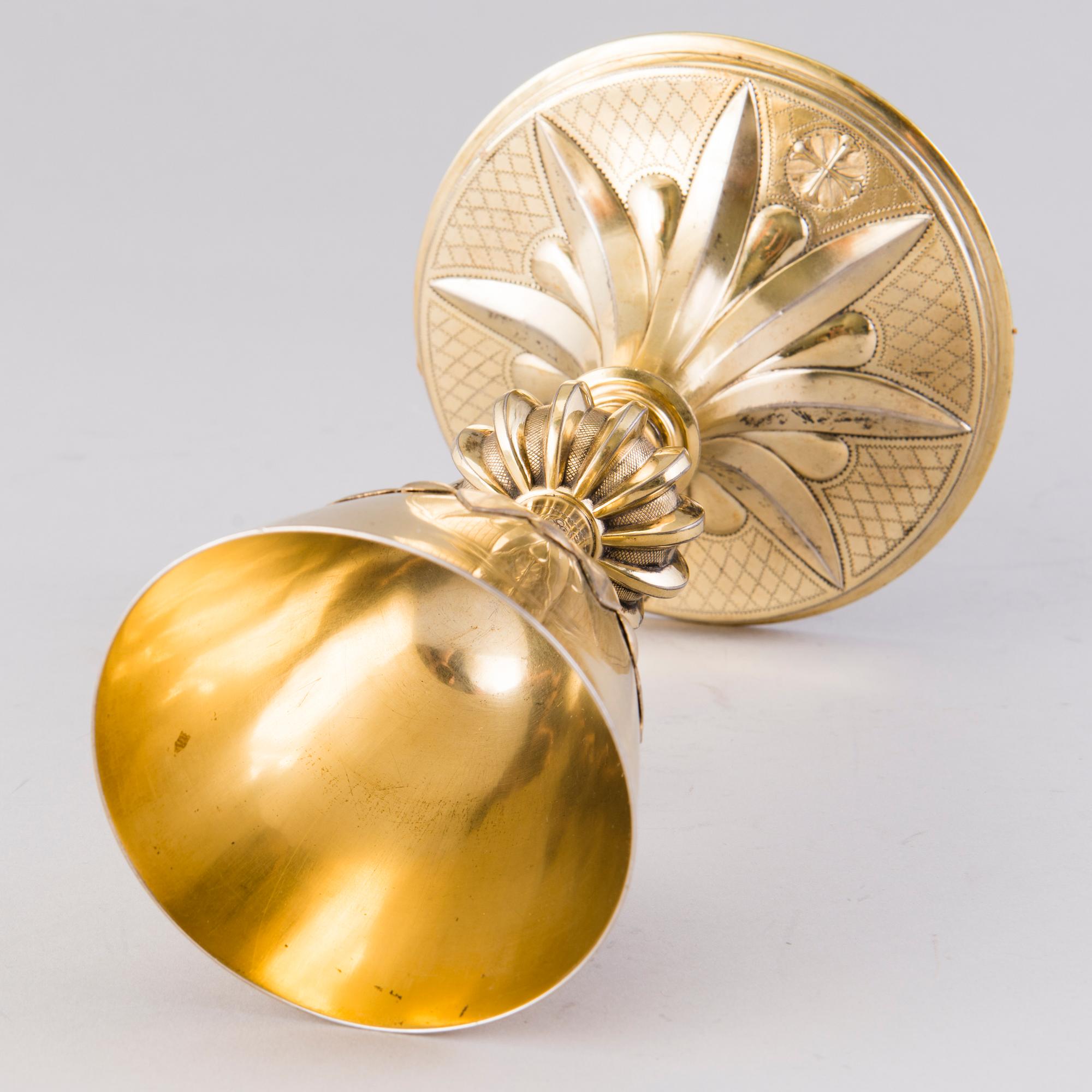 A French gilt silver chalice from the end of the 19th Century.
