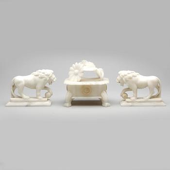 PARTI ALABASTER, 3 st, 1800/1900-tal.