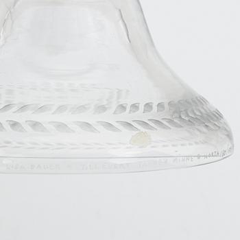 Lisa Bauer, a glass bowl, signed and numbered 160/175, Kosta, 1978.