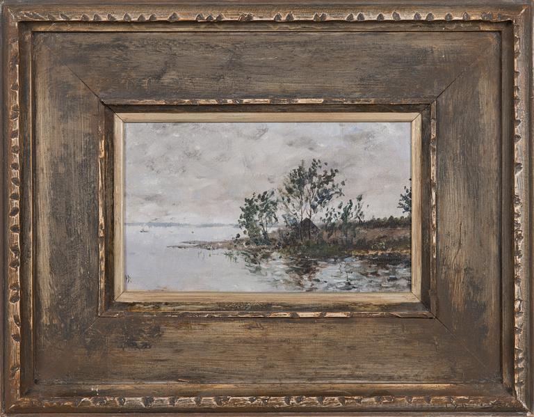 Helge Dahlman, oil on canvas board, signed.