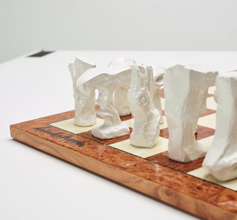 Bengt Lindström, chess game with chess pieces, executed around 1994-95.