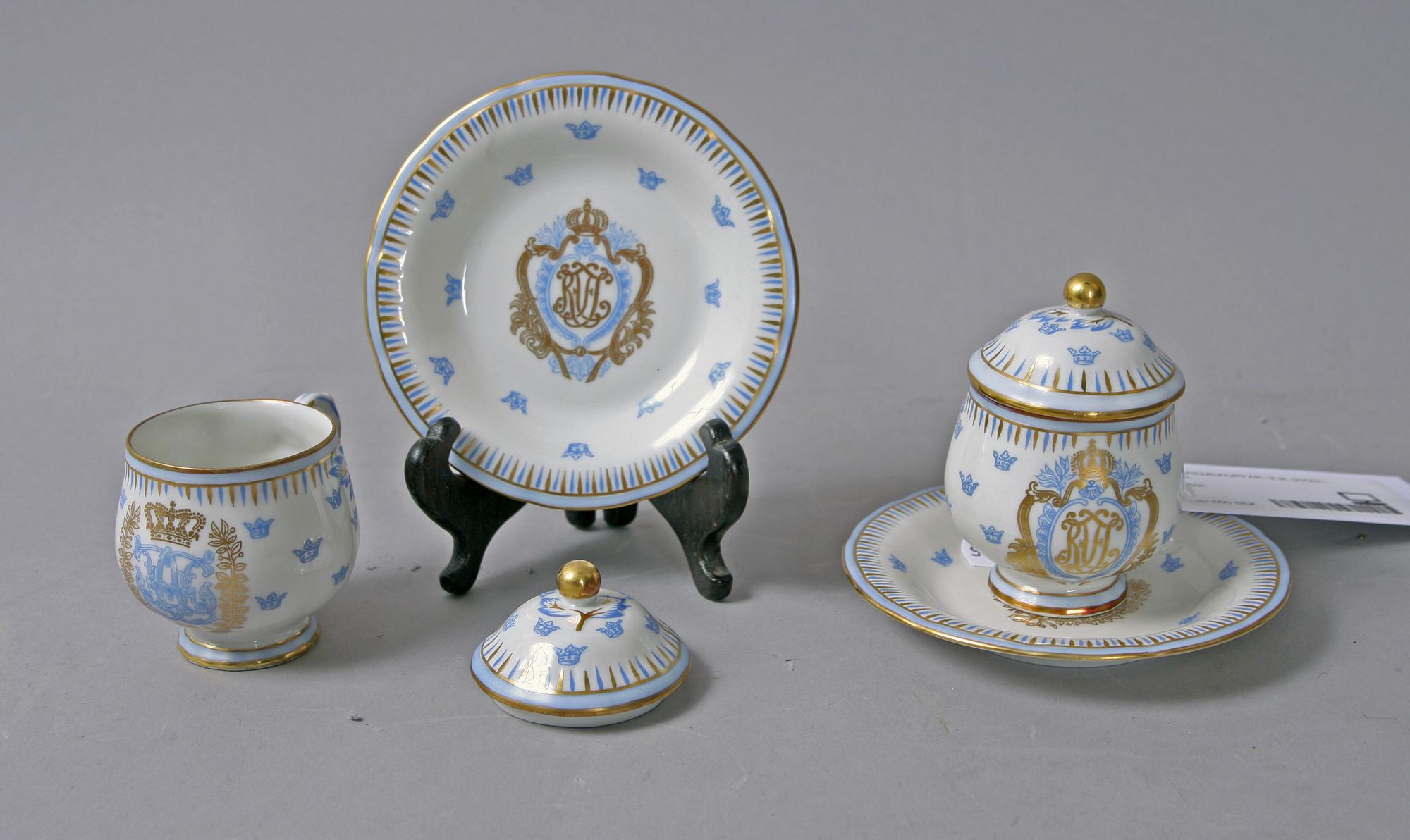 CREMEKOPPAR, 2 st, porslin, Rörstrand.