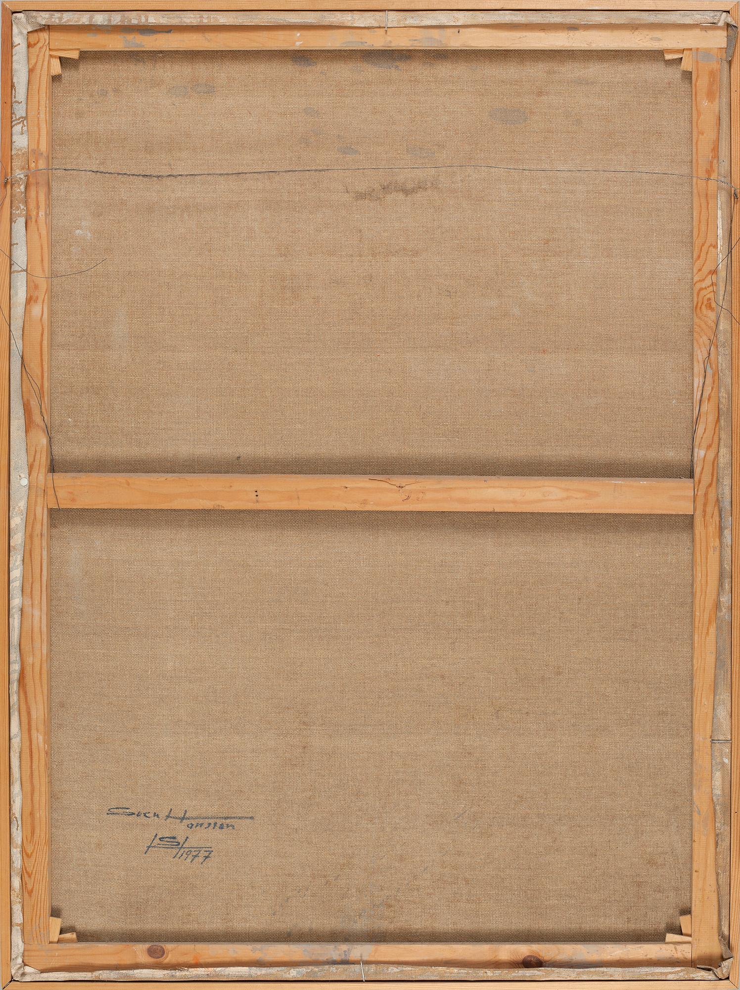 SVEN AXEL HANSSON, oil on canvas, signed and dated 1977 à tergo.