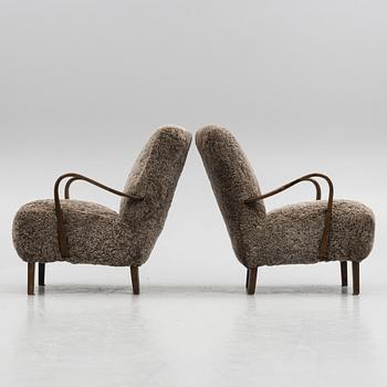 Armchairs, a pair, Swedish Modern, 1930s/40s.