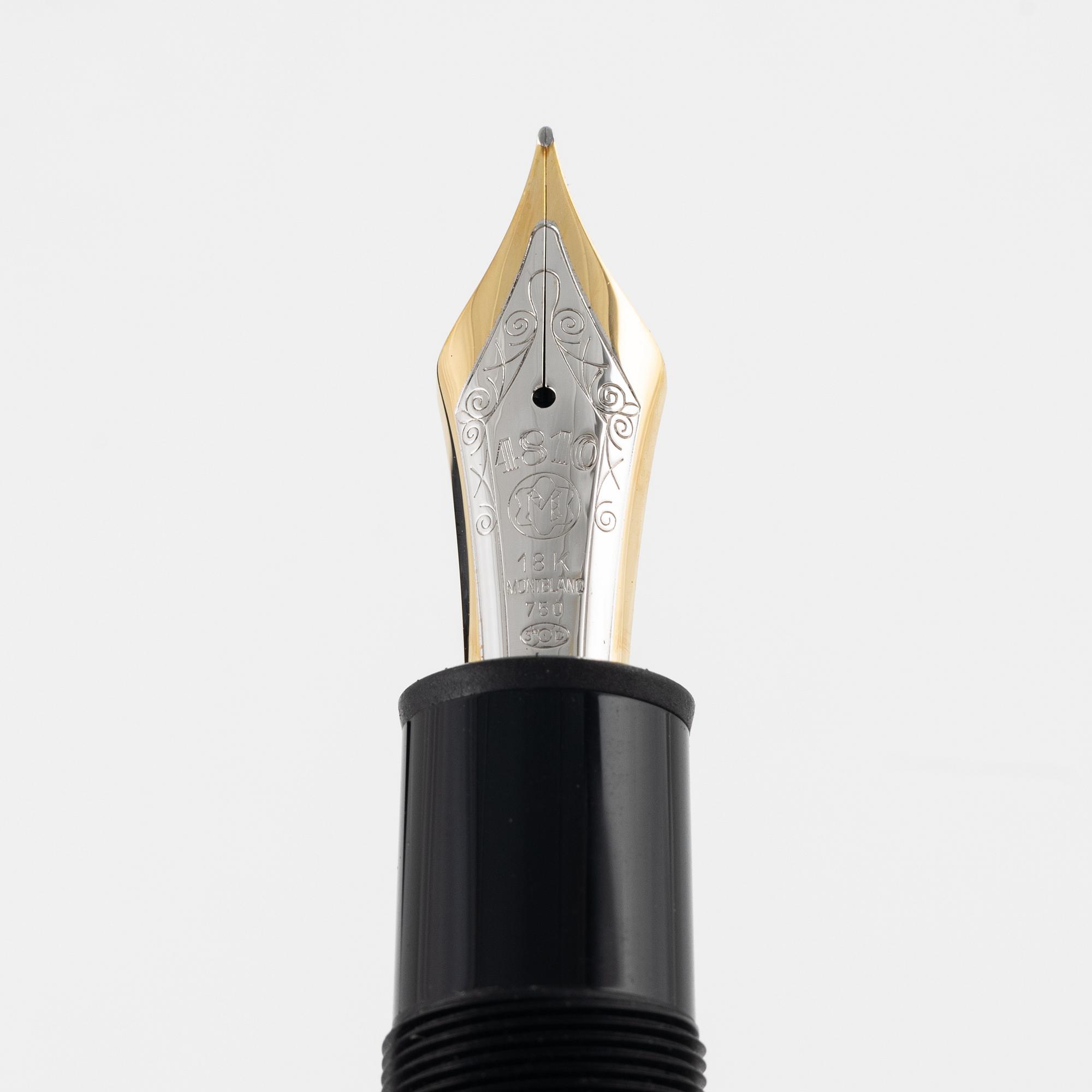 Mont Blanc, reservoarpenna, 18K guld, Meisterstuck.