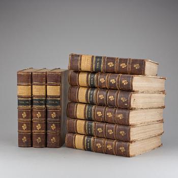 BÖCKER, 9 st. "CICERONIS OPERA", M. Tullii, Geneve, 1758.