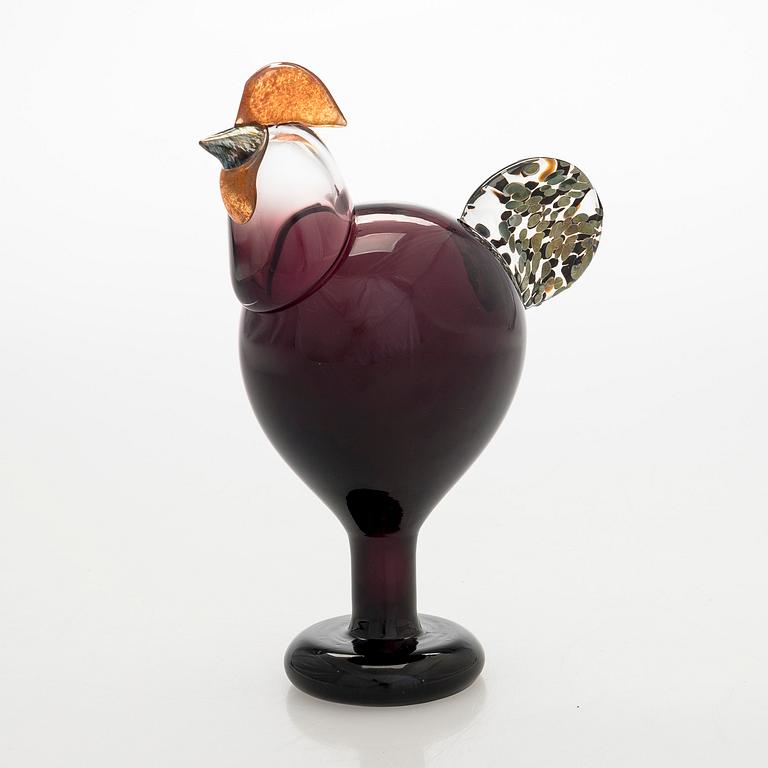 Oiva Toikka, lasilintu, signeerattu O. Toikka Nuutajärvi 1998.