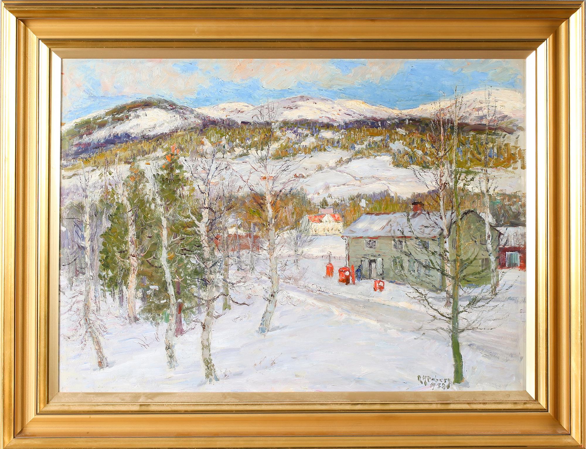 ANTON GENBERG, olja på pannå, signerad 1938.