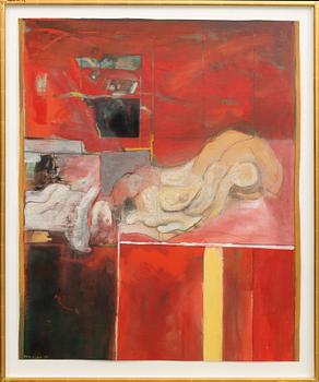 ANITA NILSSON, mixed media on paper, signed and dated 1988,