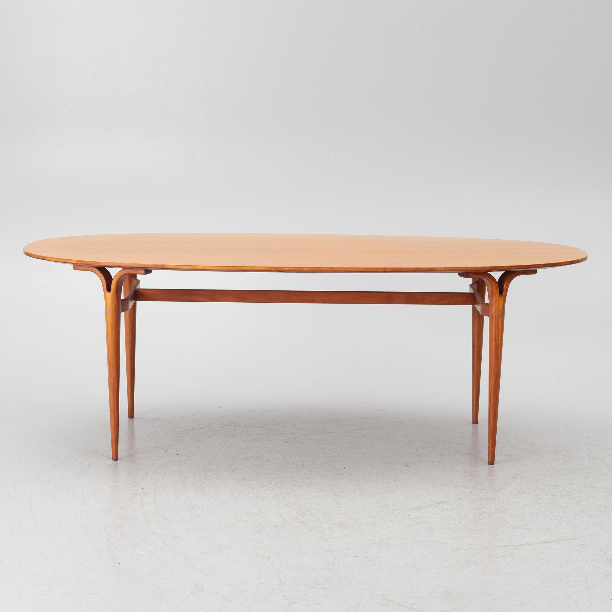 Bruno Mathsson & Piet Hein, dining table, “Superellipse”, Bruno Mathsson International, Sweden.