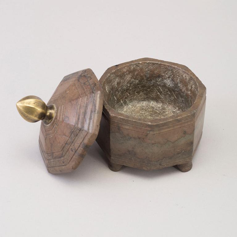 An 19th century stone butter box.