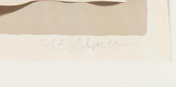 Yrjö Edelmann, litografi, signerad och märkt E.A. X/XV.