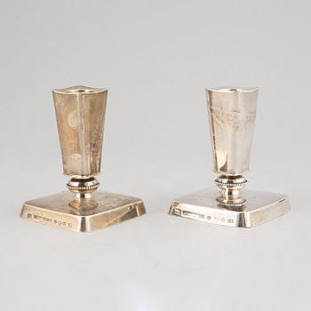A pair of silver candlesticks, maker's mark Tore Kullander, Borås, 1953.