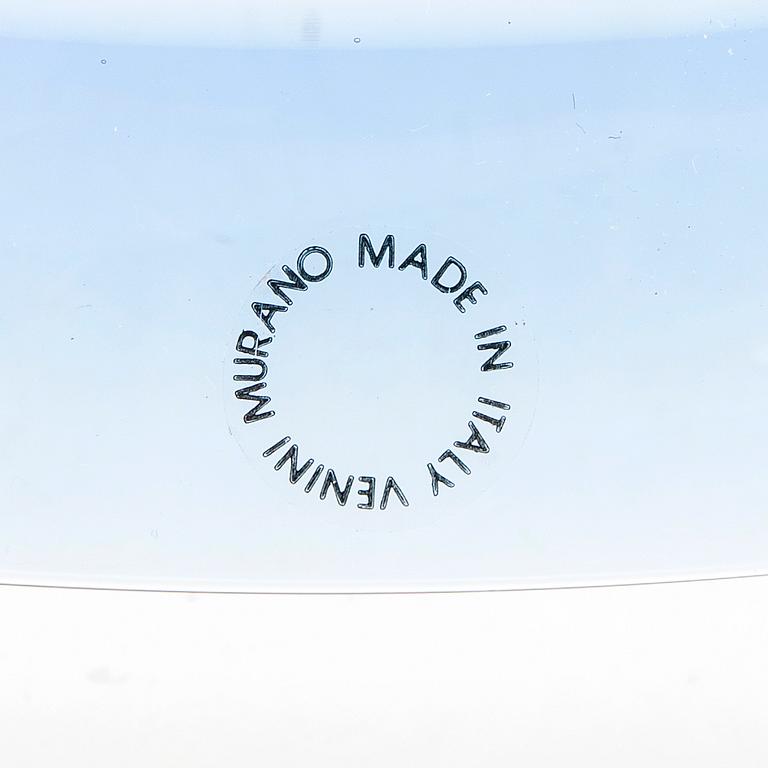 A signed dish by Timo Sarpaneva for Venini, Italy 1990.