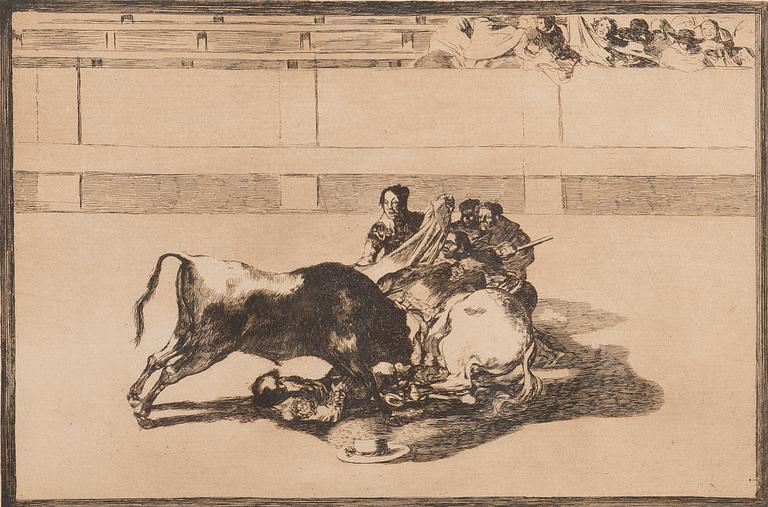 FRANCISCO GOYA Y LUCIENTES,  Etching and aquatinta, numbered 26.