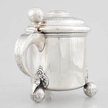 A Swedish 20th century silver tankard, mark of CG Hallberg, Stockholm 1929.