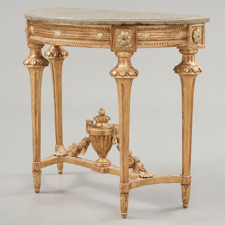 A Gustavian late 18th century console table.